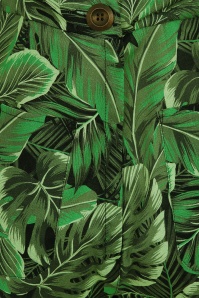 Collectif Clothing - Kelsie Tropics Shorts Années 50 en Vert 3