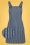 Bright and Beautiful - 60s Lena Stripe Pinafore Dress in Denim