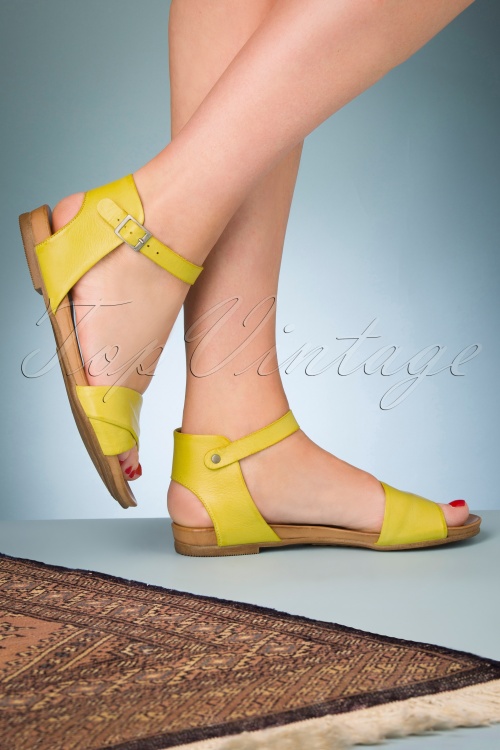 Miz Mooz - Avon sandalen in geel 4