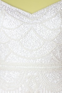 GatsbyLady - Chloe Sequin Maxi Dress Années 20 en Blanc 5