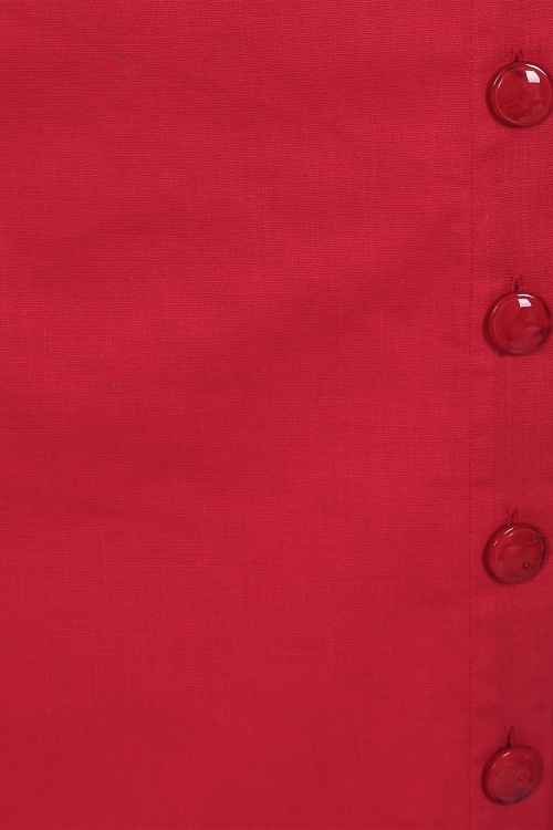 Collectif Clothing - Dorabella pencil jurk in rood 4
