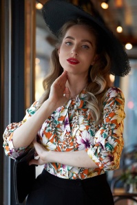 Miss Candyfloss - Jolie Kat floral blouse in baksteen