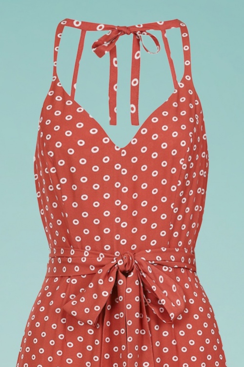 Bright and Beautiful - Jayleen doughnut polka jumpsuit in steen rood 3