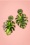 Kiko Palm Leaf Earrings Années 70 en Vert