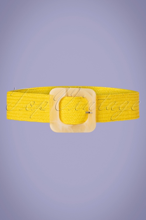 Collectif Clothing - 70s Sharon Summer Belt in Yellow