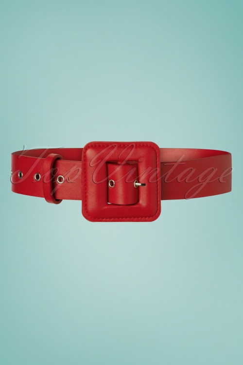 Collectif Clothing - Elza Belt Années 60 en Rouge