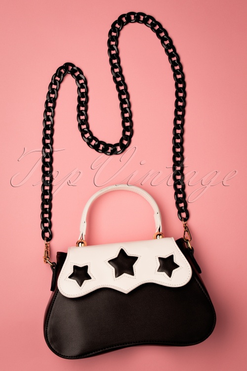 Lulu Hun - Sonia Star tas in zwart en wit 4