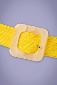 Collectif Clothing - 70s Sharon Summer Belt in Yellow 2