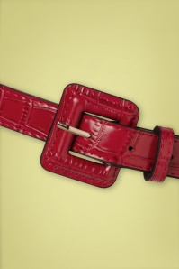 Collectif Clothing - Marianne Thin Belt Années 50 en Rouge 2