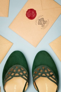 Charlie Stone - 50s Serpente Flats in Emerald Green 3