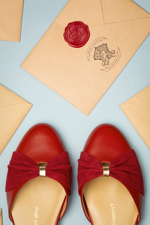 Charlie Stone - Grifo Flats in Rot und Gold 3