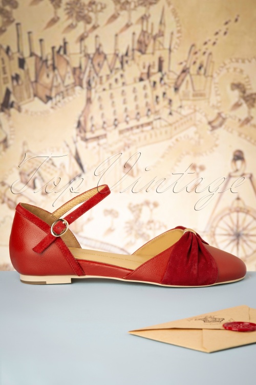 Charlie Stone - Grifo Flats in Rot und Gold 6