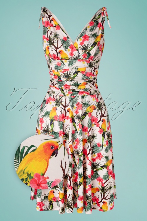 Vintage Chic for Topvintage - Grecian Paradise Dress Années 50 en Blanc