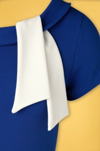 Vintage Chic for Topvintage - Beverly pencil jurk in koningsblauw 4