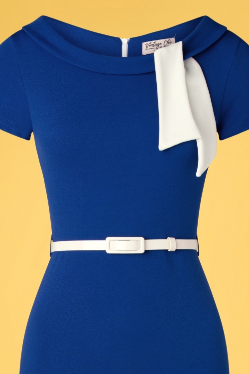 Vintage Chic for Topvintage - 50s Beverly Pencil Dress in Royal Blue 3
