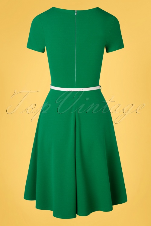 Vintage Chic for Topvintage - 50s Violetta Swing Dress in Emerald Green 2