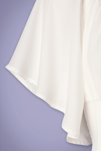 The Oblong Box Shop - 50s Victoria Top in Ivory White 4