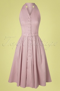 Miss Candyfloss - 50s Bathanny Helio Summer Swing Dress in Lilac 3