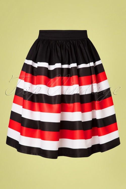 The Oblong Box Shop - 50s Sail Away Romper and Skirt Set in Black and Red 6