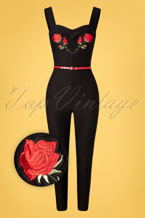 Rockin' Bettie - 50s Westwood Jumpsuit in Black