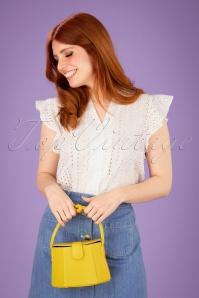 Collectif Clothing - 50s Felicity Box Bag in Summer Yellow 2