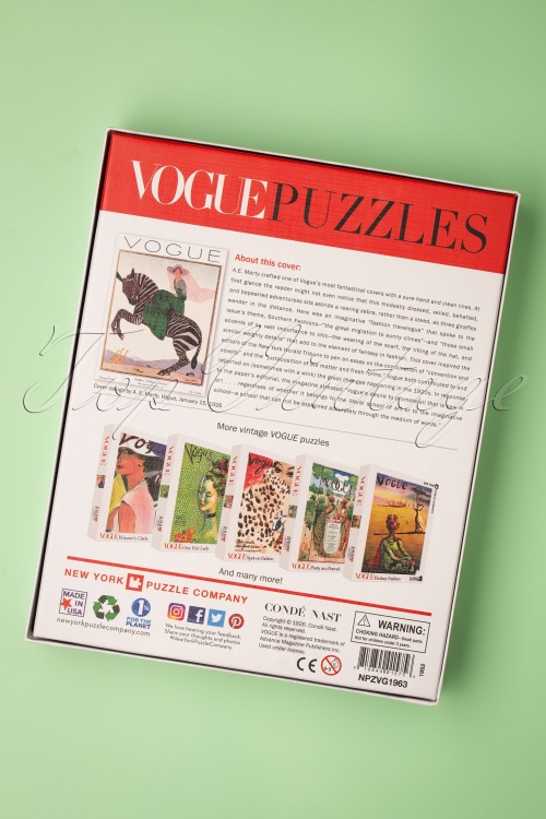 New York Puzzle Company - Lady On A Zebra - Vogue 500 Piece Puzzle 4