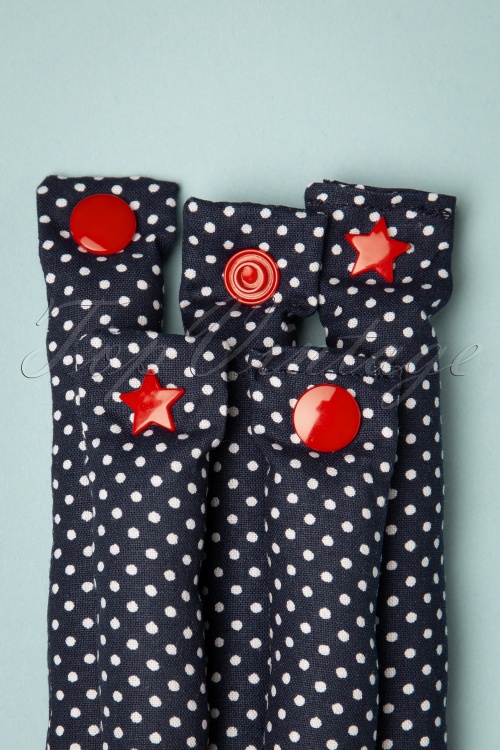 Lieblingsstucke By JuttaVerena - Rock The Dots – Set mit 12 Lockenwicklern in Marineblau 4