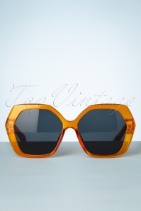 Collectif Clothing - Ronda Oversized Sunglasses Années 60 en Ambre 2