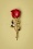 Collectif Clothing - Rose of Love Brooch Années 50 en Rouge et Vert 2