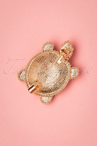 Collectif Clothing - 50s Mini Turtle Brooch in Green 2