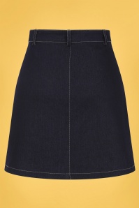 Bright and Beautiful - 60s Annie Rainbow Dreamer Skirt in Denim 2
