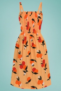 Collectif 37629 Kimberly Mid Century Apricot Dress Peach20210624 021LW