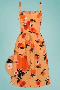 Collectif 37629 Kimberly Mid Century Apricot Dress Peach20210624 020LZ