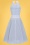 Collectif Clothing - Zoe preppy flared jurk met strepen in blauw en wit 2