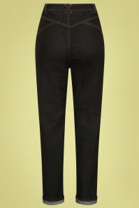 Bright and Beautiful - 50s Cassidy Jeans in Black 2