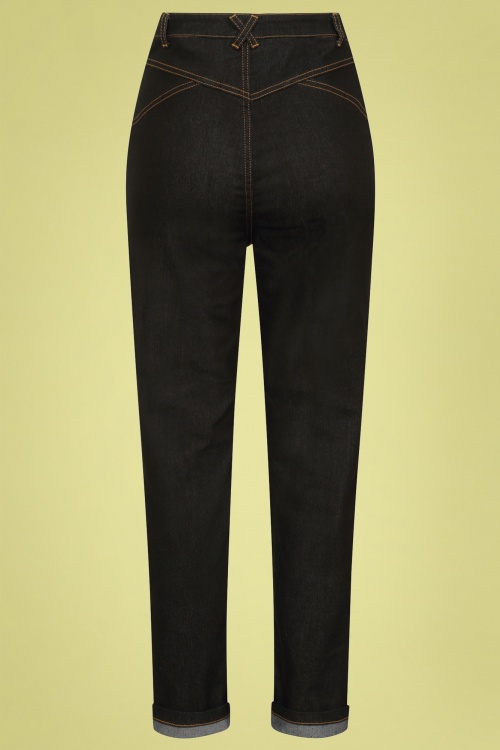 Bright and Beautiful - 50s Cassidy Jeans in Black 2