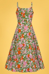 Bright and Beautiful - Demmi Let's Get Fruity Dress Années 70 en Multi 2
