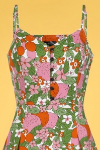 Bright and Beautiful - 70s Demmi Let's Get Fruity Dress in Multi 3
