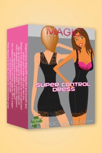 MAGIC Bodyfashion - Supercontrol kanten jurk in zwart 4