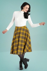 Bunny - 50s Dijon Swing Skirt in Mustard 2