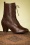Flicka Leather Ankle Booties Années 40 en Brun