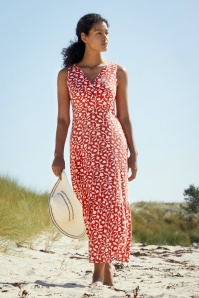 Seasalt - Beach Glass Maxi Dress Années 70 en Courge