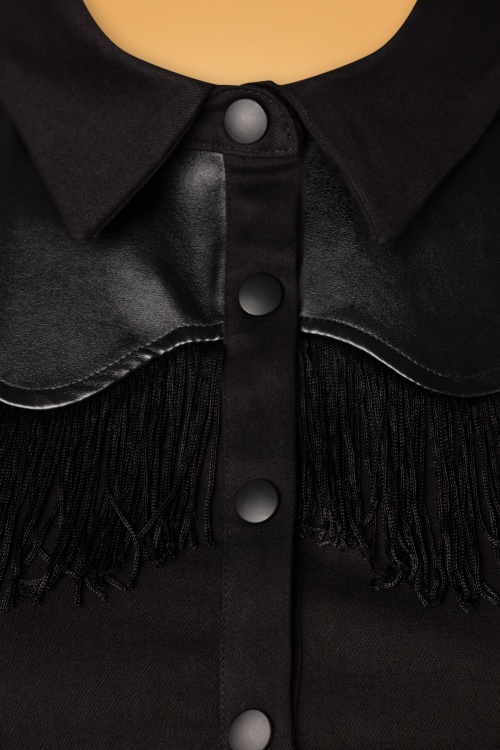 Katakomb - Donna western blouse in zwart 4