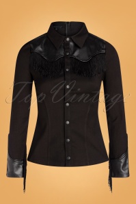 Katakomb - Donna western blouse in zwart