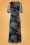 Katakomb - Winona Floral Maxi Wrap Dress Années 70 en Bleu Foncé 3