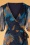 Katakomb - 70s Winona Floral Maxi Wrap Dress in Dark Blue 5