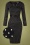 TopVintage exclusive ~ 50s Pia Polkadot Wiggle Dress in Black