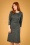 Polly Long Brioche Dress Années 60 en Vert Libellule