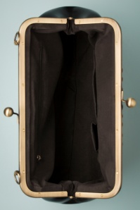 Kaytie - 20s Vintage Frame Kisslock Clasp Bag in Black  4