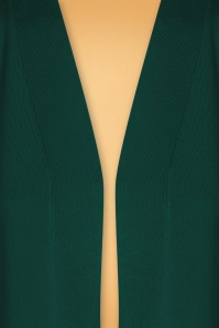 Mak Sweater - Gilet Ouvert Oda Années 50 en Vert Paon 2